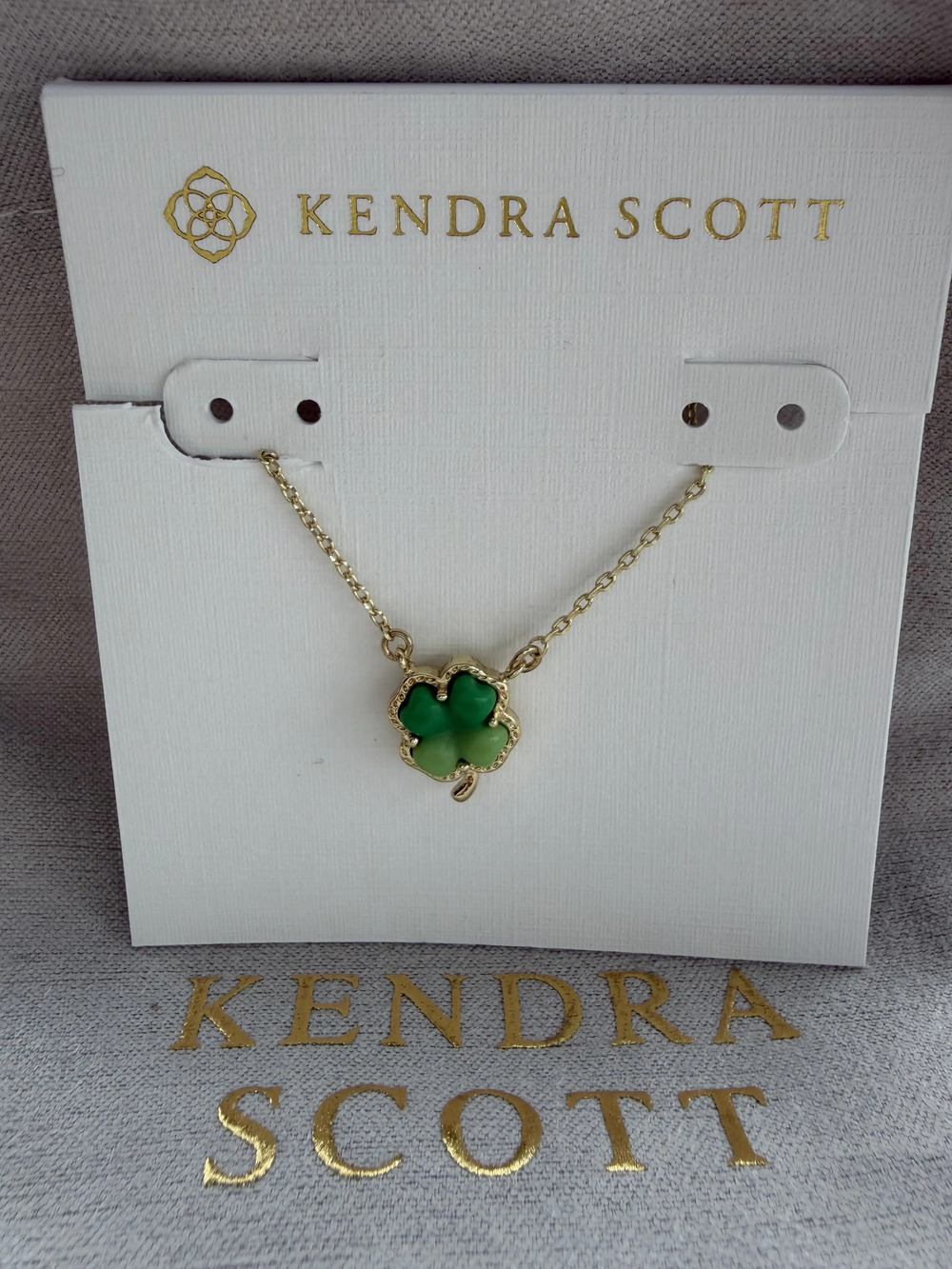 Kendra Scott four-leaf clover pendant necklace